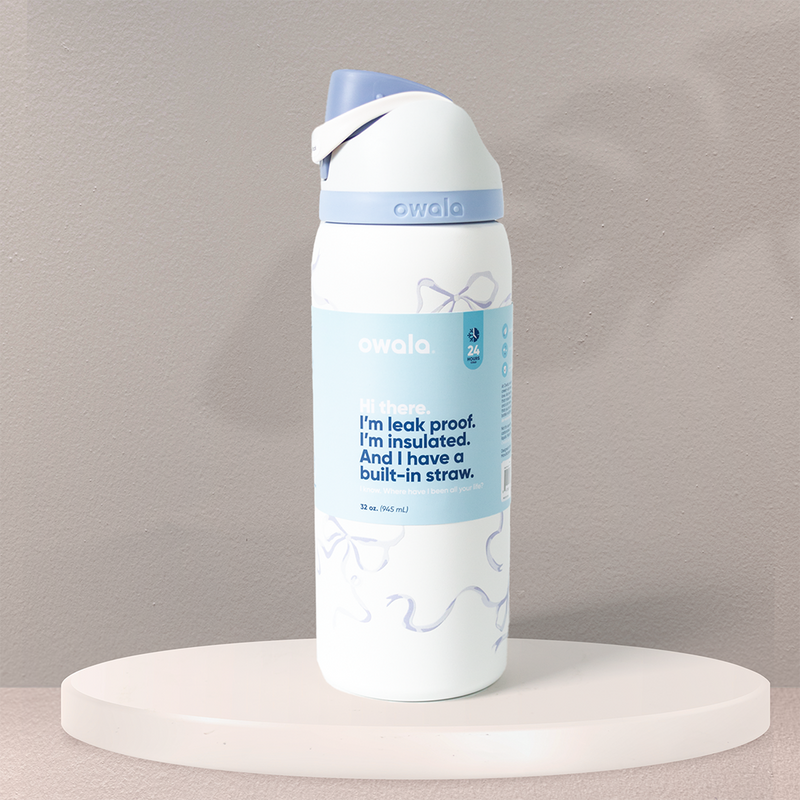 Termo Owala - Free Sip 32oz Azul Tied And True Blue Bows