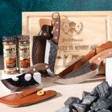 Kit Garras Afiladas - Cuchillo, Tabla Personalizada y Sazonador
