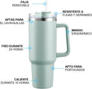 Easytao 40 oz / Vaso Térmico de Acero Inoxidable Verde Claro