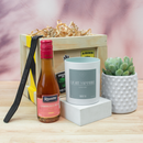 Kit Vela Mirum Light Sapphire - con Vino Rosado o Tinto + Suculenta