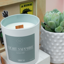Kit Vela Mirum Light Sapphire - con Vino Rosado o Tinto + Suculenta