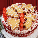 Pastel Navidad - Red Velvet y Galletas