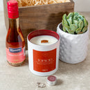 Kit Vela Mirium Topacio / con Vino Rosado y Suculenta