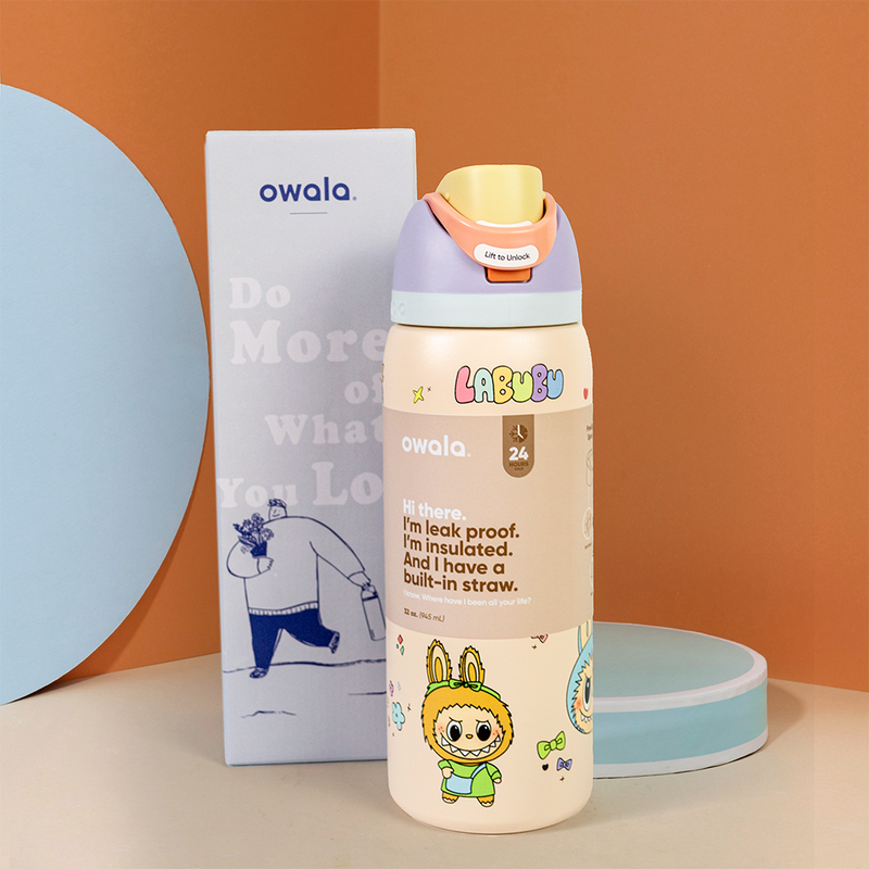 Termo Owala - Free Sip 32oz Labubu Naranja