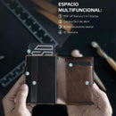 Tarjetero Cartera de Cuero - Bloqueo RFID