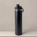 Termo Negro de Acero Inoxidable con Popote / 24 Oz