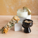 Kit Sahumerio / Copal, Vela Aromática o Suculenta